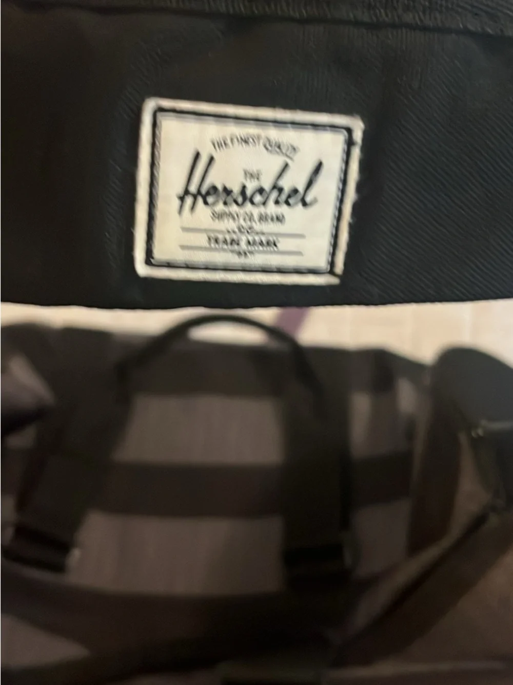 Herschel Supply Company Brown and Black Chevron Duffel Bag